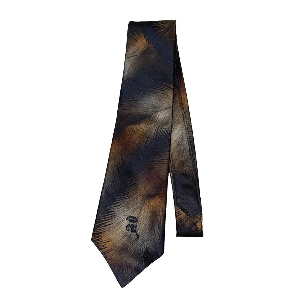 Oak Hill Memphis Countess Wara New York Men's Neck Tie Logo Brown Blue